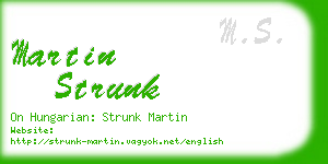 martin strunk business card